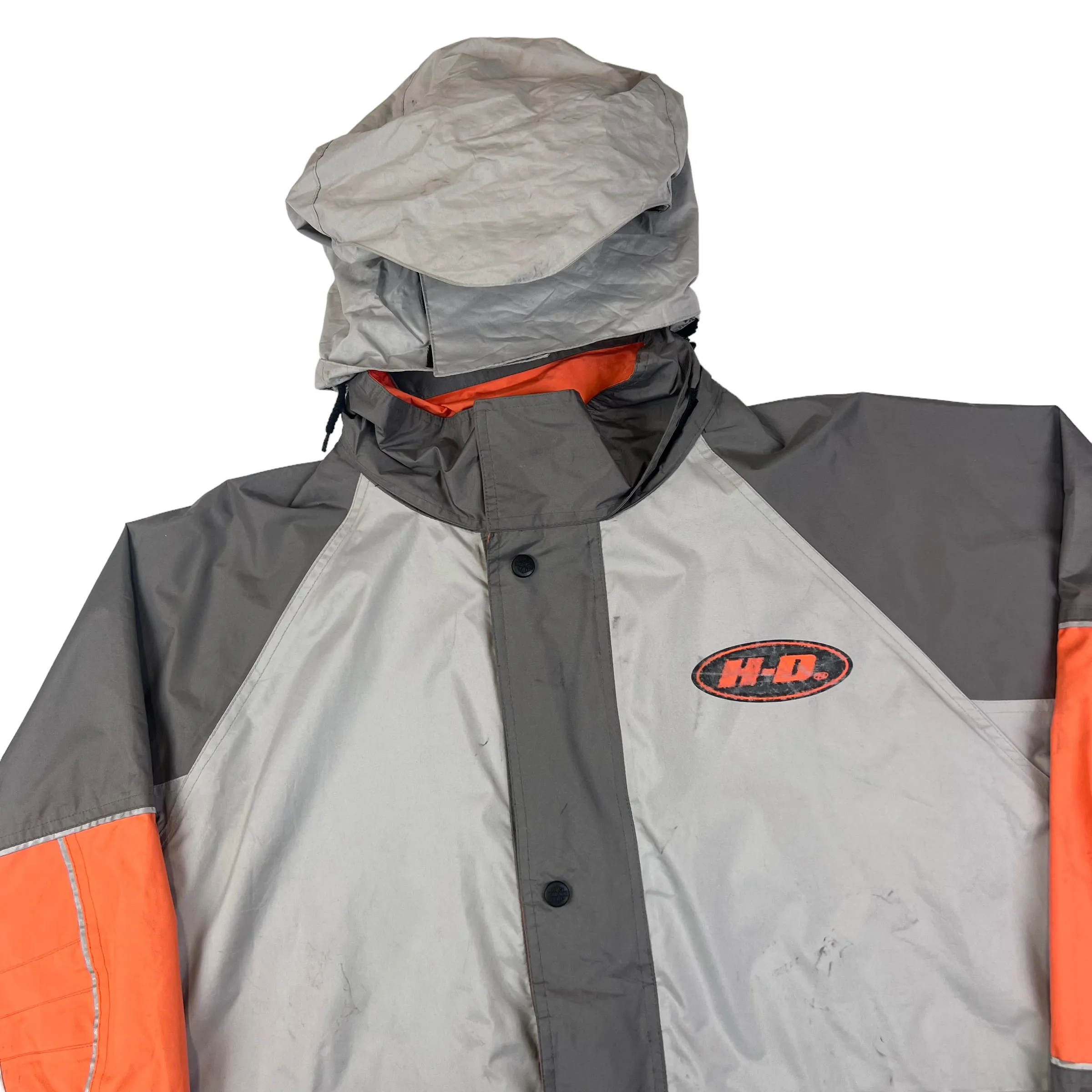 Harley Davidson 90s Grey Orange Outerwear Jacket