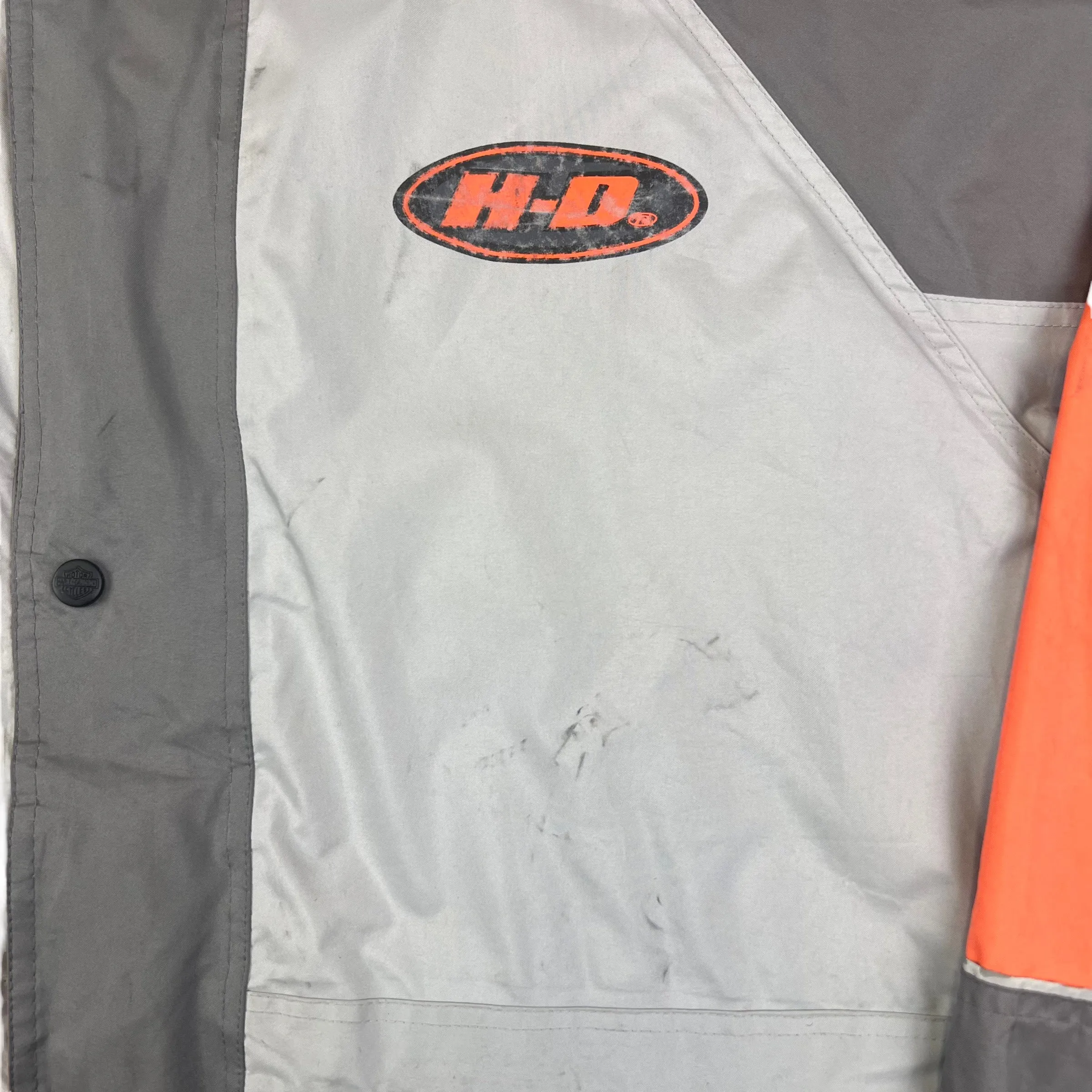 Harley Davidson 90s Grey Orange Outerwear Jacket