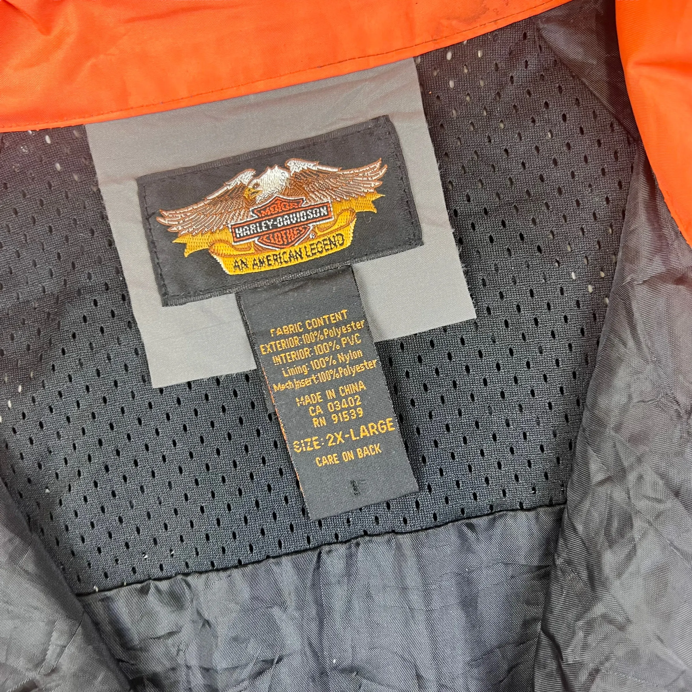 Harley Davidson 90s Grey Orange Outerwear Jacket