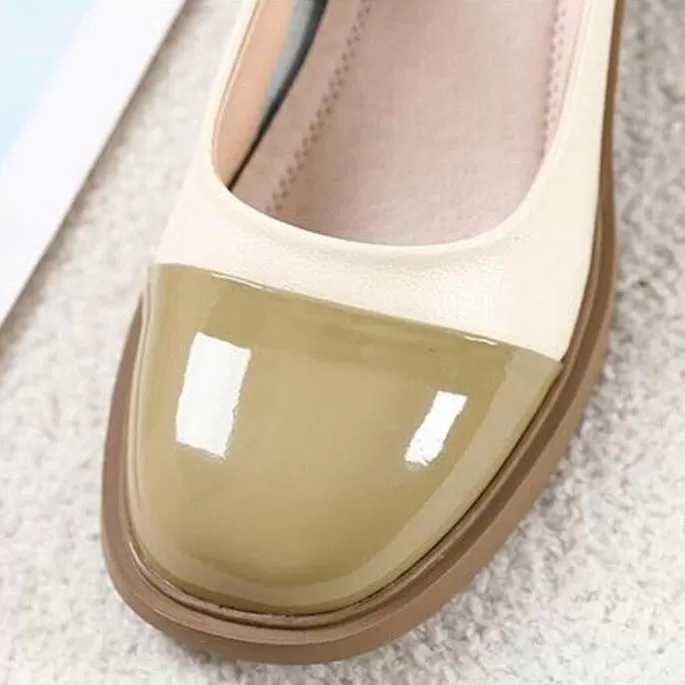 High Heel Leather Loafers in Mixed Colors for Women: TC124 Women's Casual Shoes