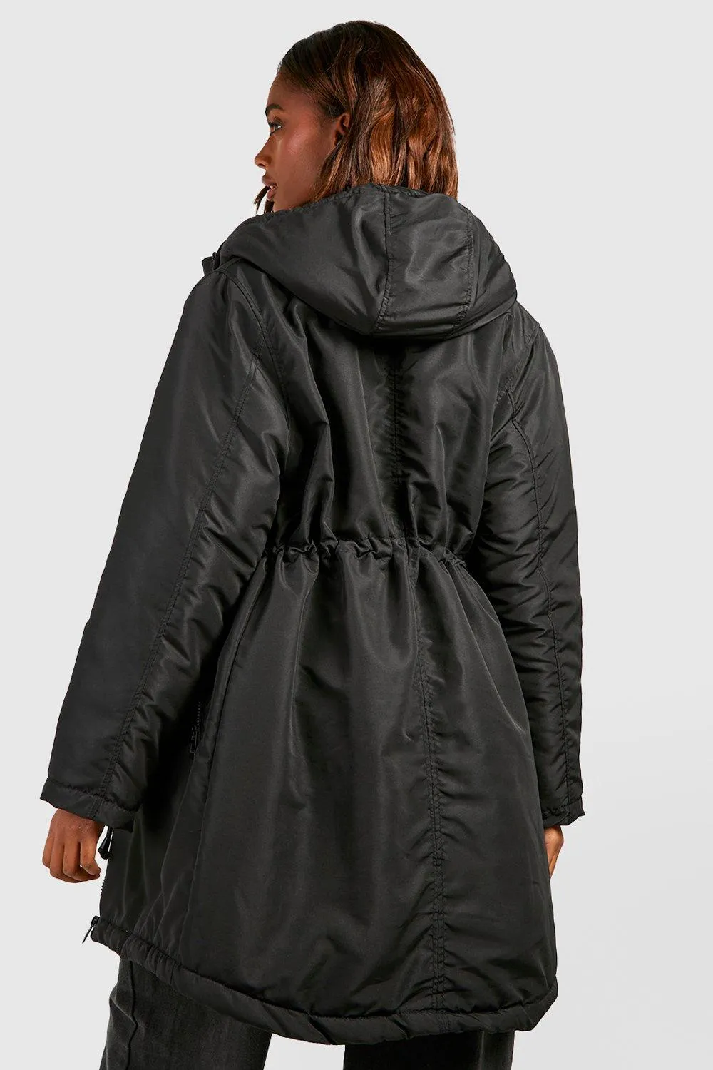 Jackets & Coats | Longline Padded Parka Coat | boohoo