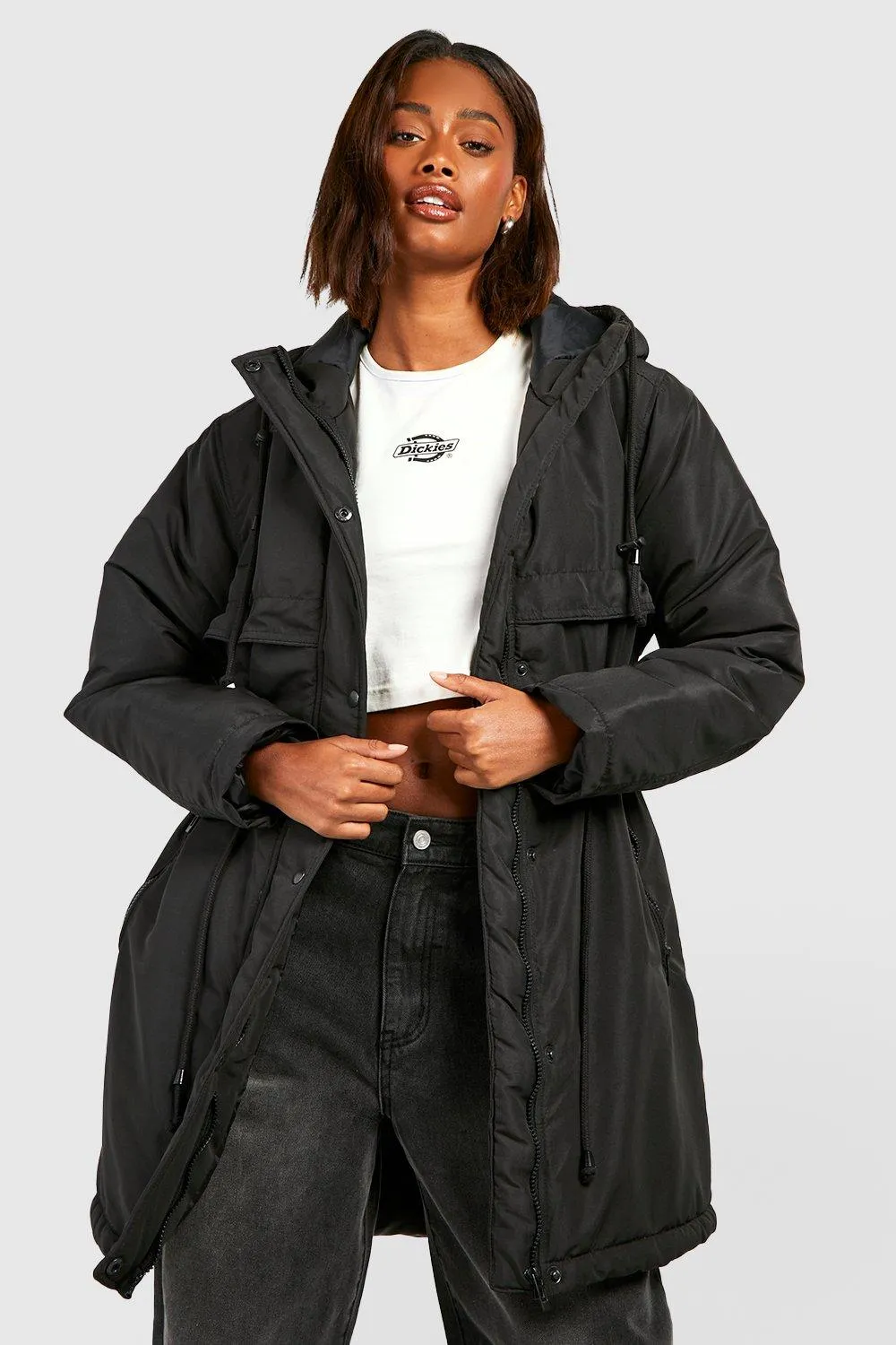 Jackets & Coats | Longline Padded Parka Coat | boohoo