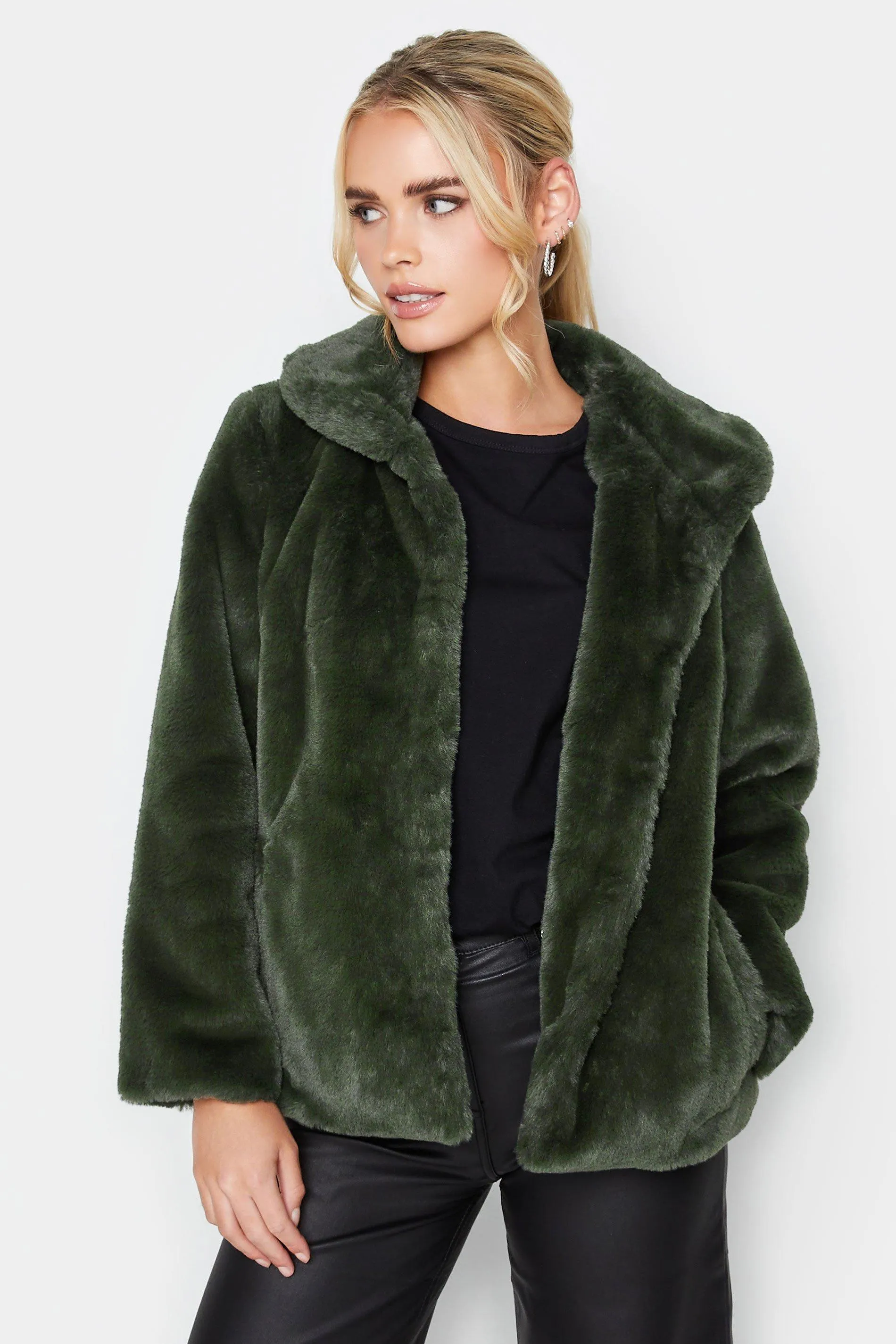 Jackets & Coats | Petite Faux Fur Coat | PixieGirl