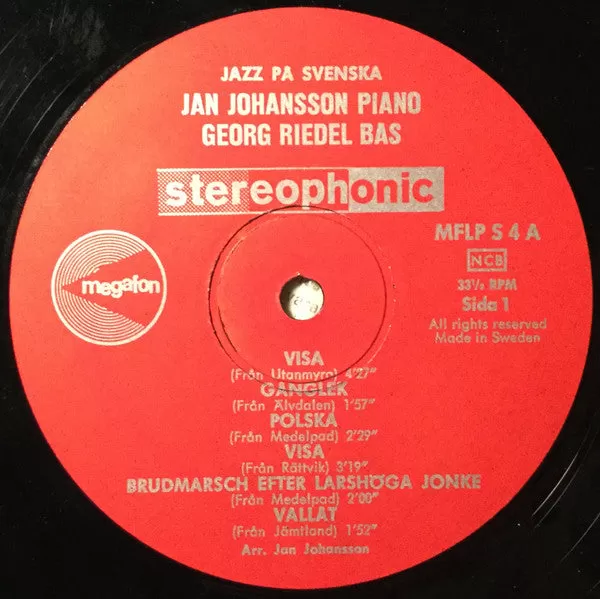 Jan Johansson ~ Jazz P Svenska