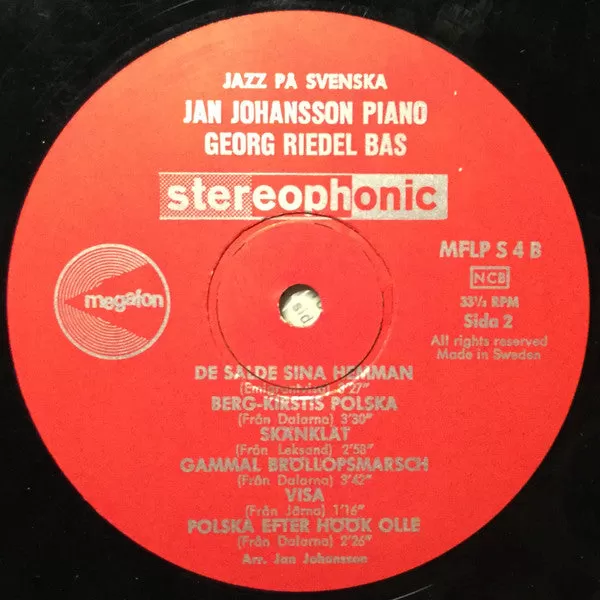 Jan Johansson ~ Jazz P Svenska