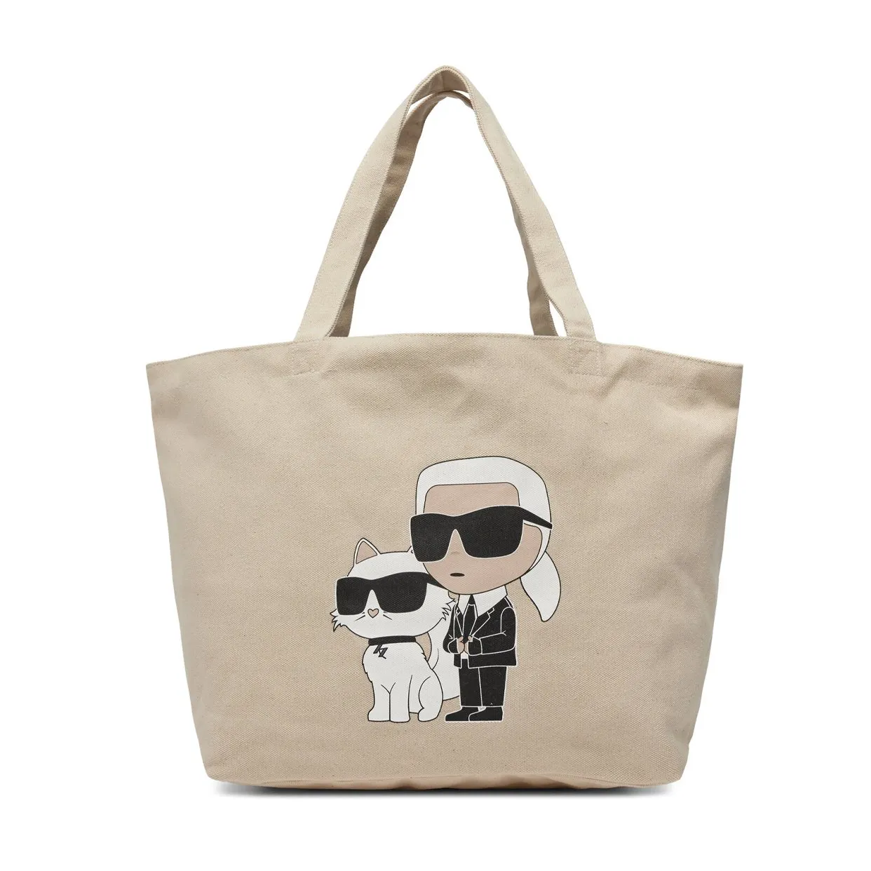 Karl Ikonik Canvas Shopper -Off White