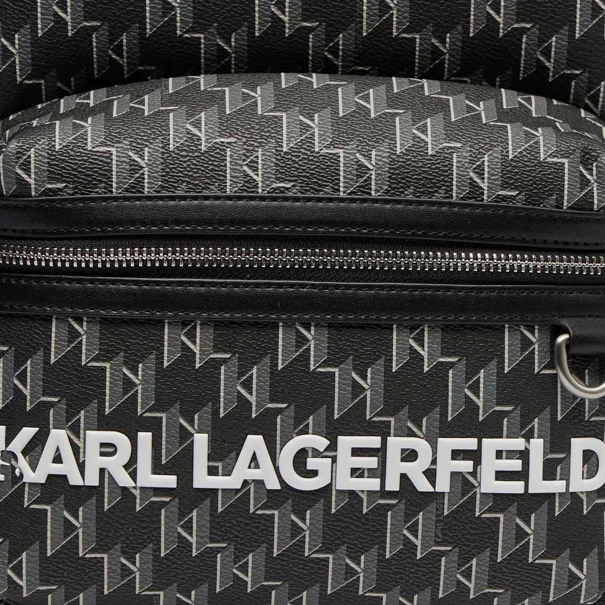 Karl Monogram Backpack -Black