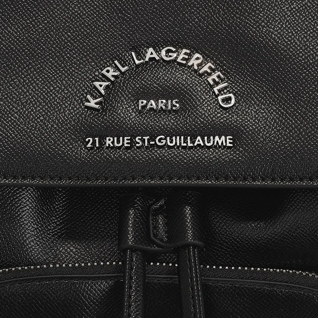 Karl RSG Metal Flap Backpack -Black