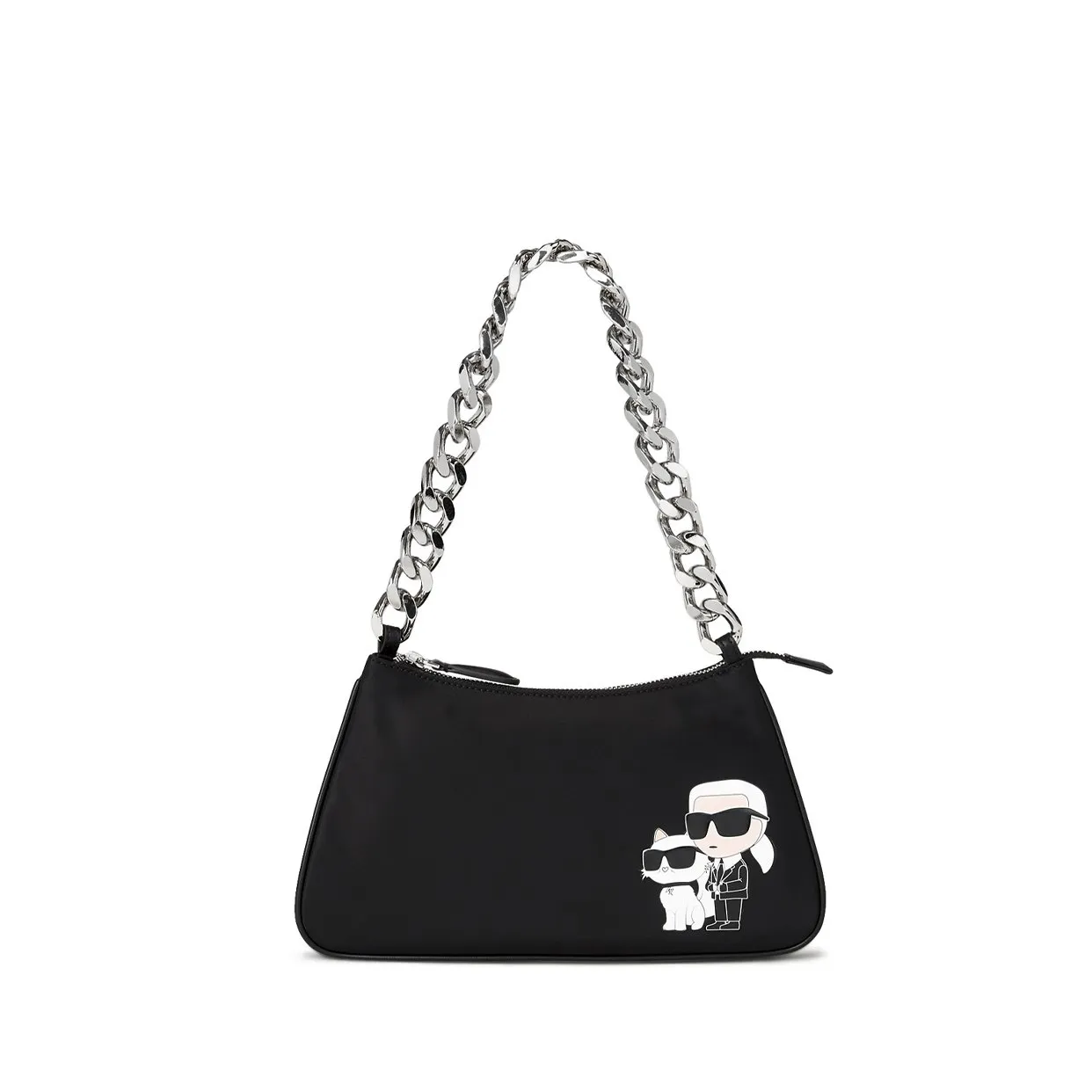 K/Ikonik Chain Shoulder Bag -Black