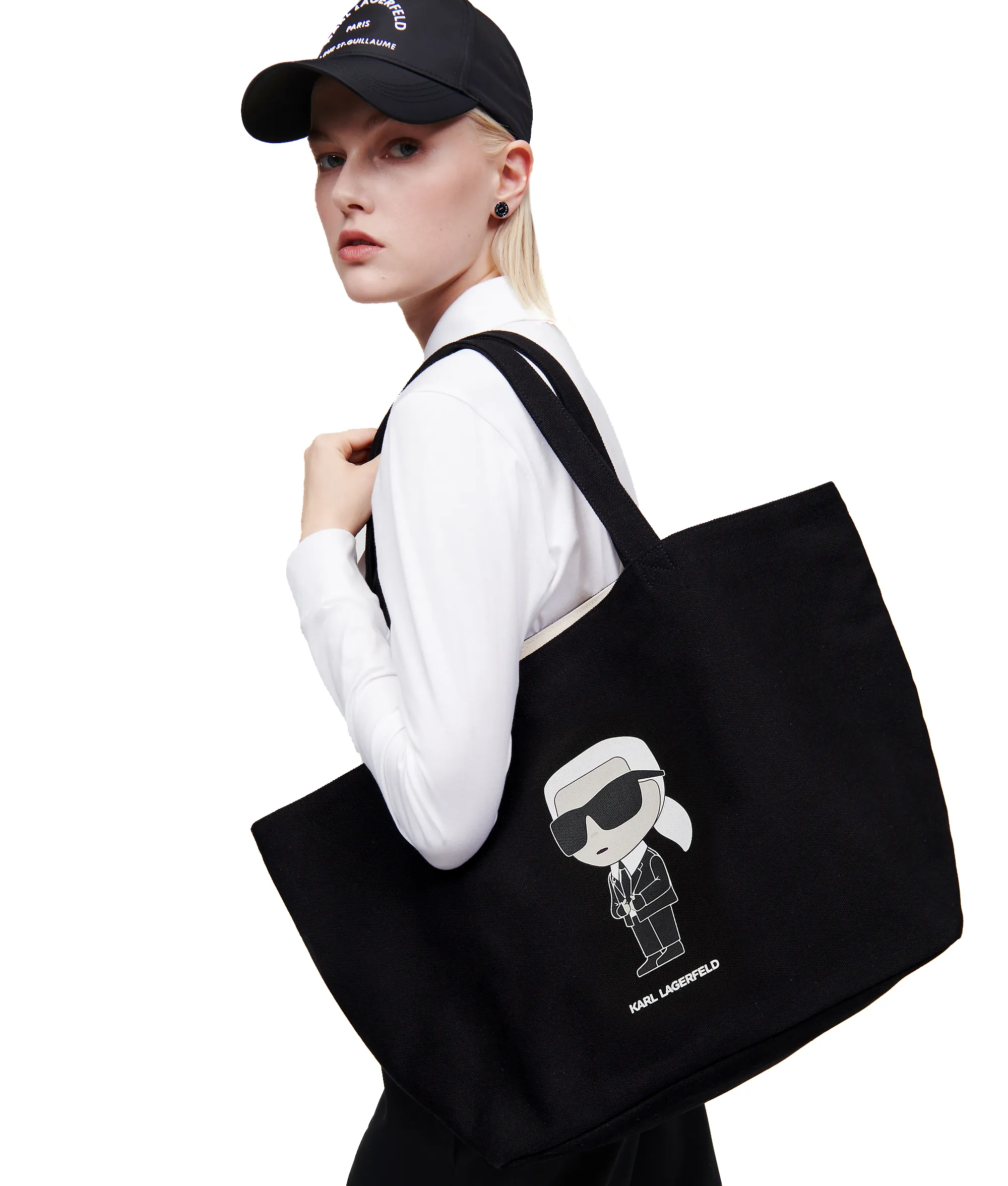 K/Ikonik Karl Shopper Bag- Black