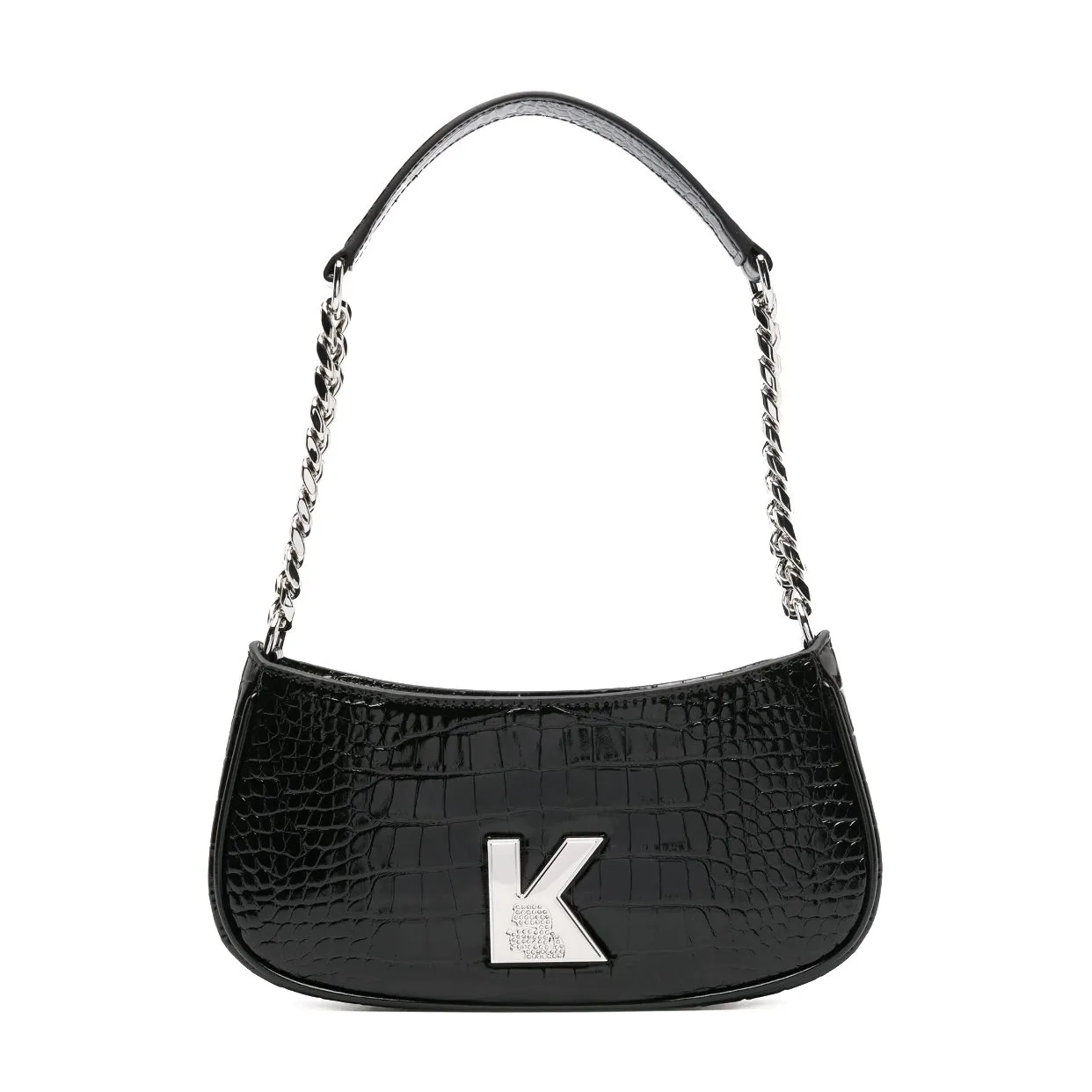 K/Kameo Embossed Shoulder Bag -Black