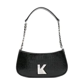 K/Kameo Embossed Shoulder Bag -Black