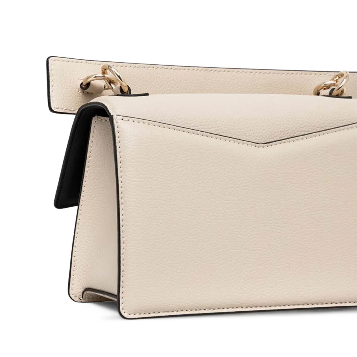 K/Karl Seven Grain Leather Shoulder Bag -Cream