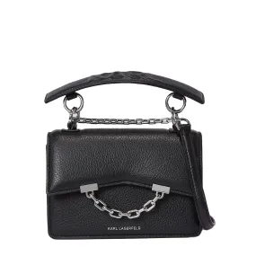 K/Seven Grain Leather Mini Shoulder Bag -Black