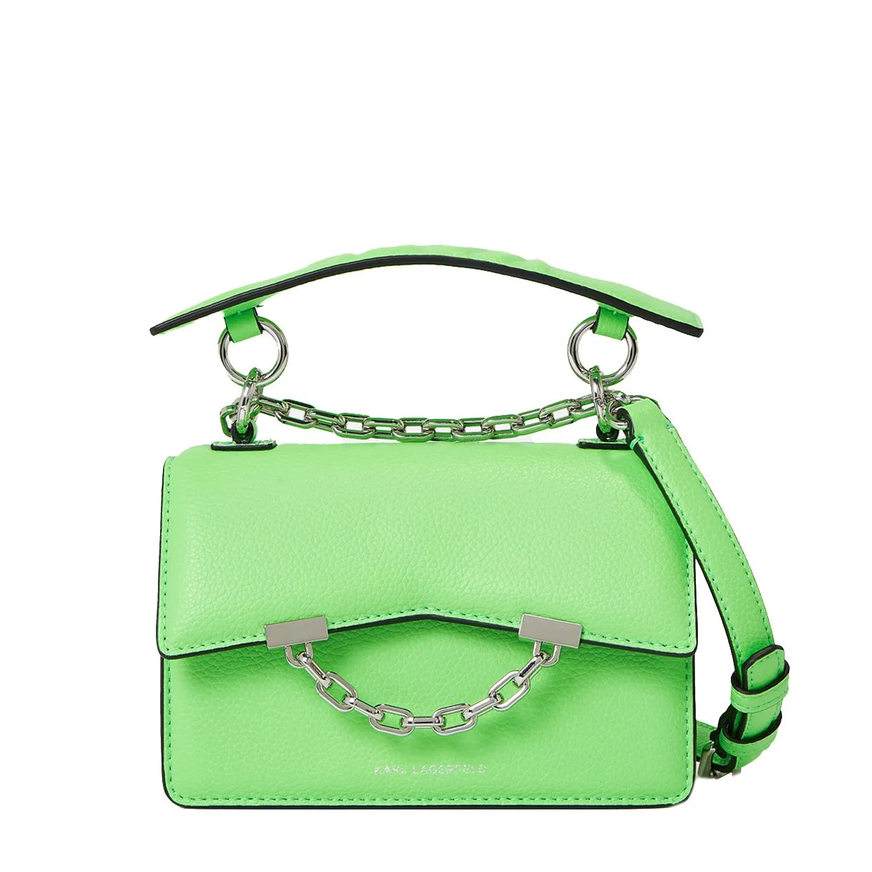 K/Seven Grain Leather Mini Shoulder Bag -Green