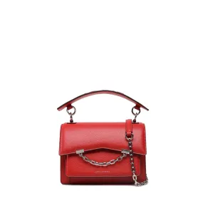 K/Seven Grain Leather Shoulder Bag -Red