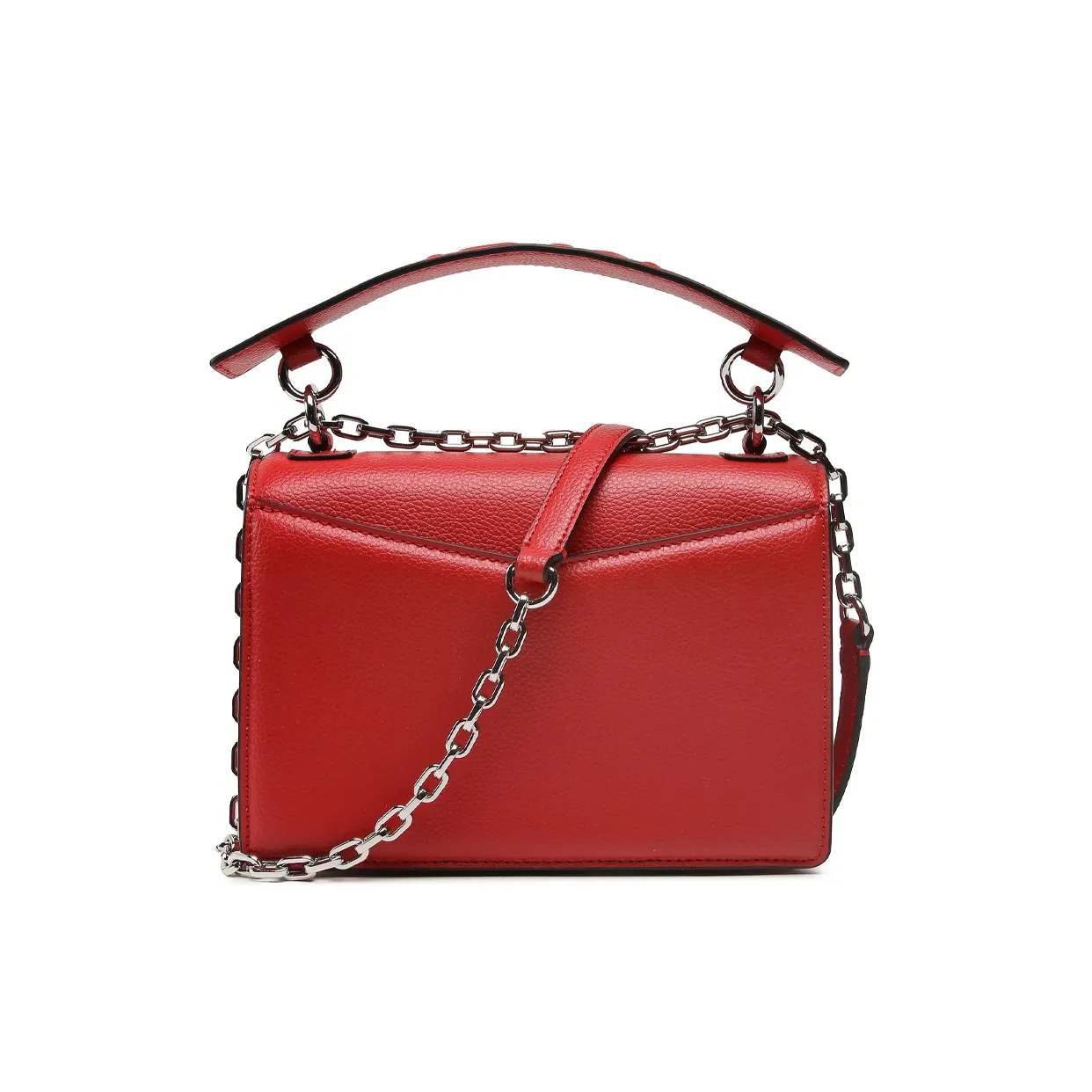 K/Seven Grain Leather Shoulder Bag -Red