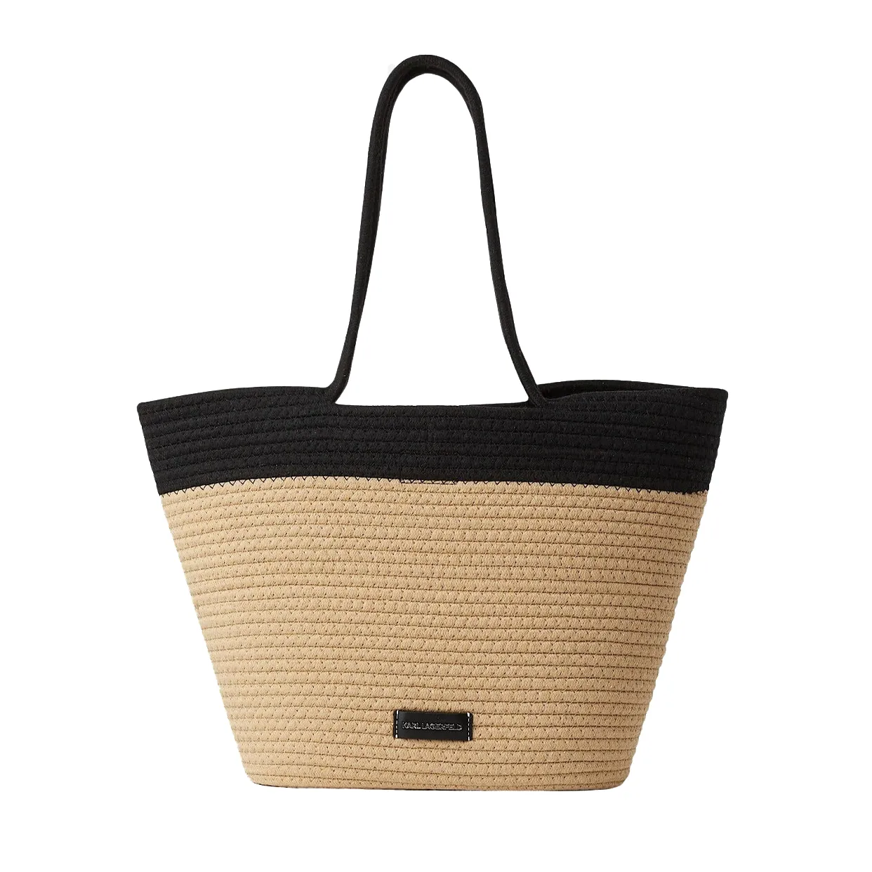 K/Signature Beach Basket Bag -Black