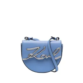 K/Signature Small Saddle Bag -Blue