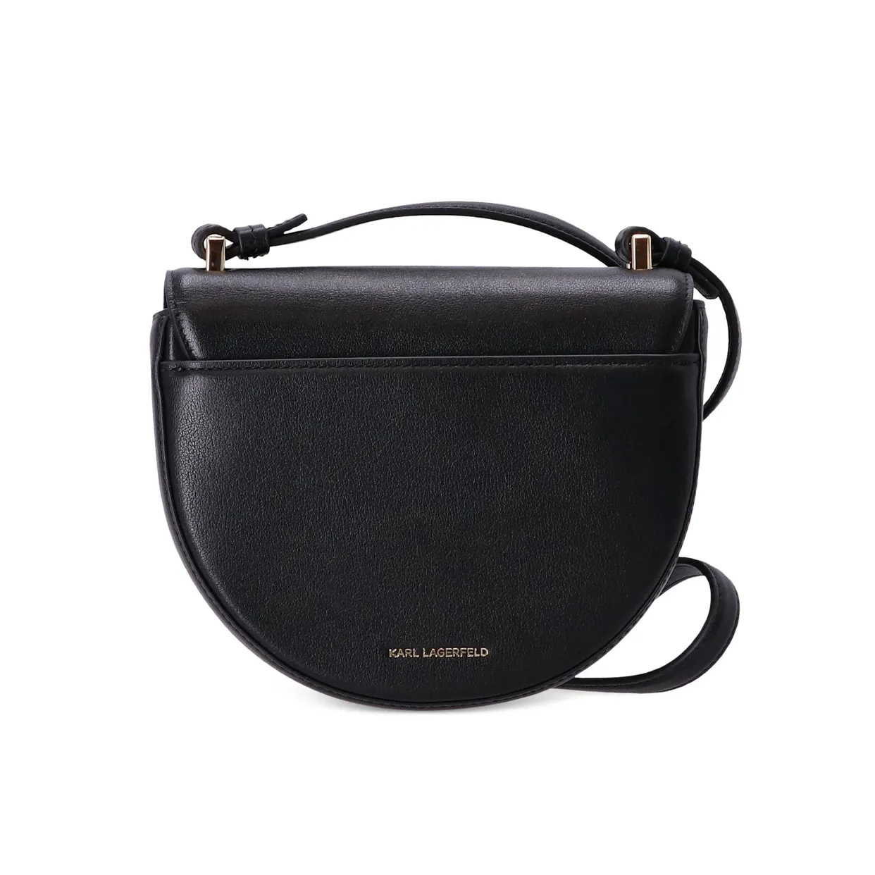 K/Signature Small Saddle Bag -Gold/Black