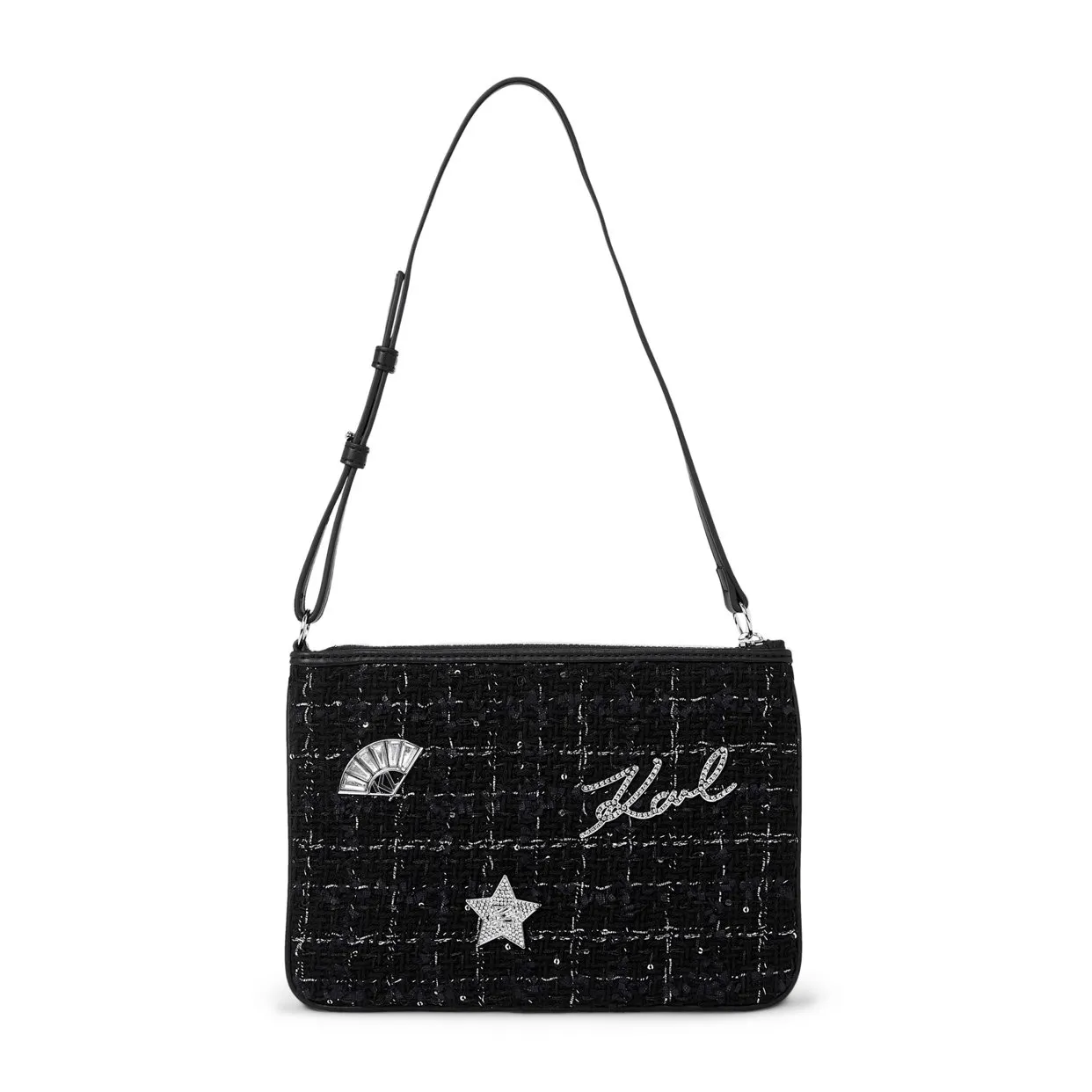 K/Skuare Bouclé Pouch Bag -Black