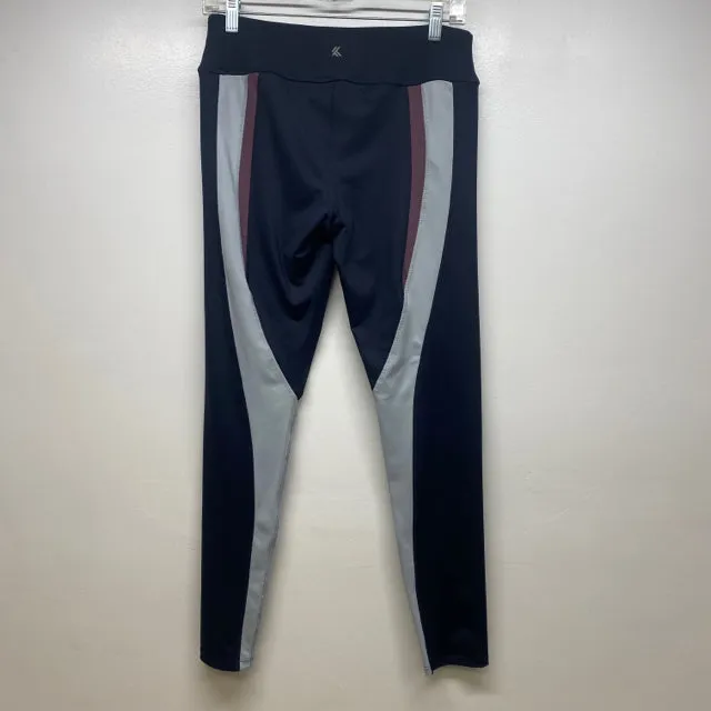 Kyodan Women's Size M Navy-Multicolor Color Block Leggings Activewear Pants