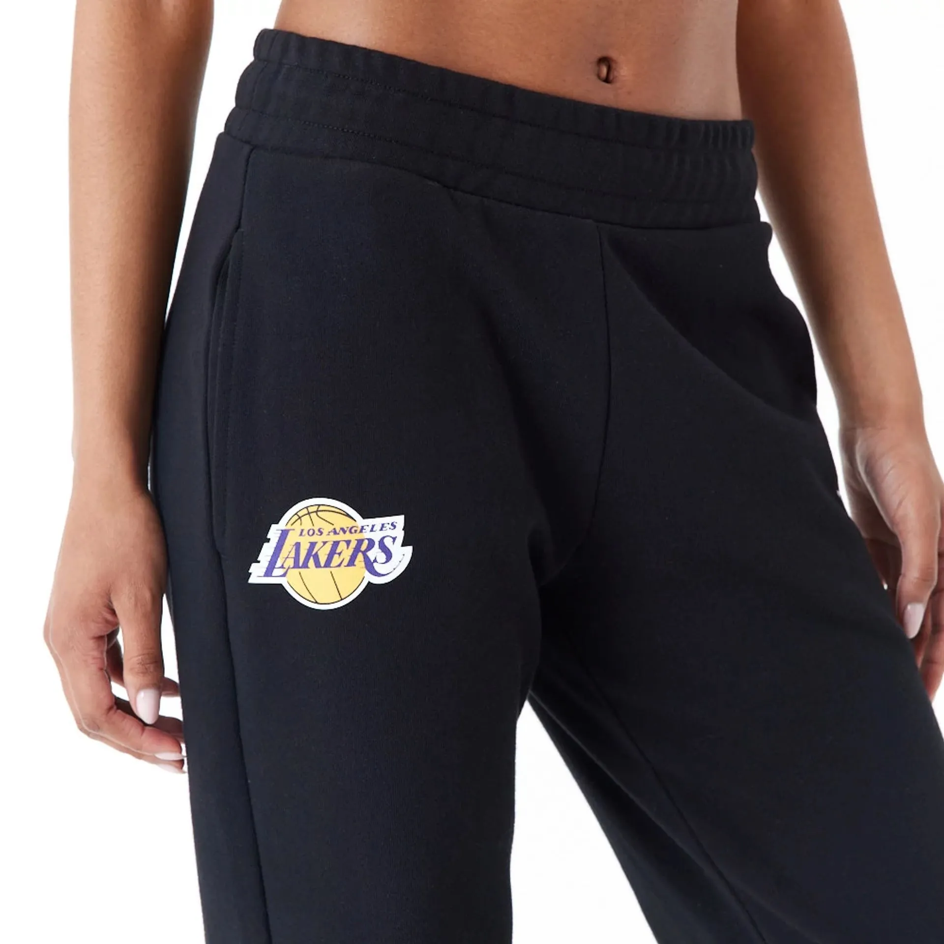 LA Lakers Womens NBA Colour Block Black Joggers