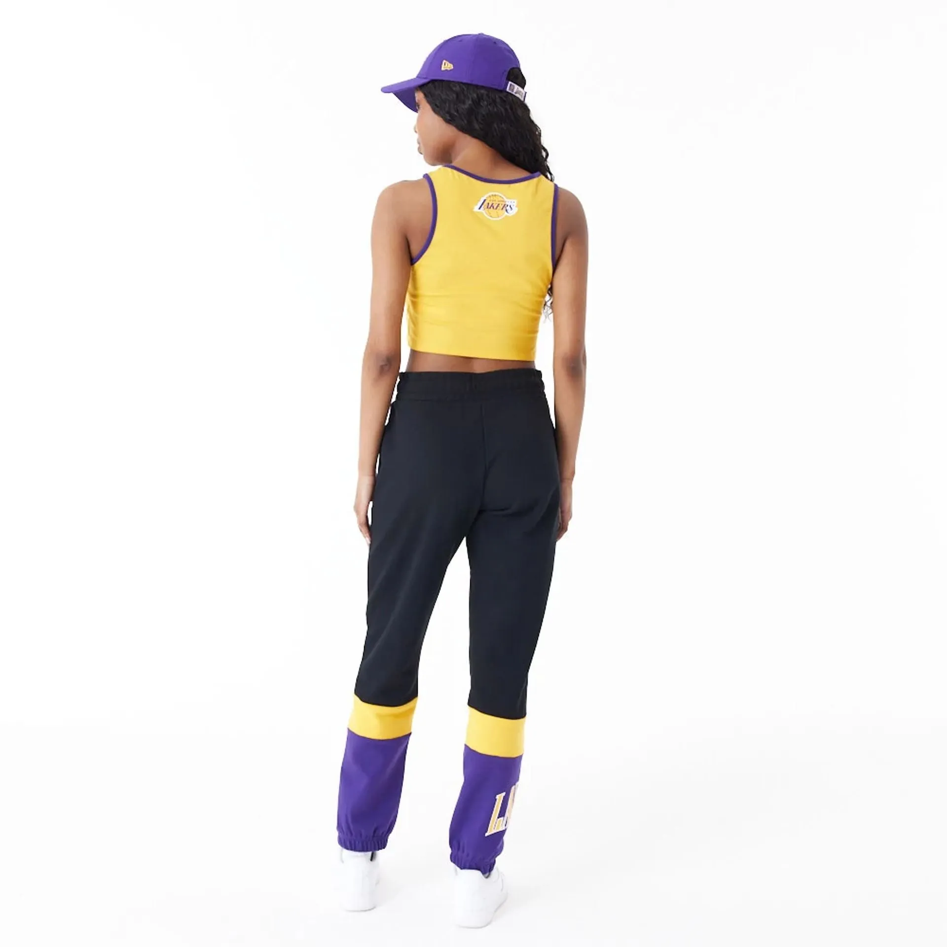 LA Lakers Womens NBA Colour Block Black Joggers