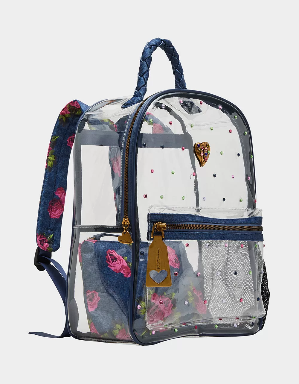 LARGE CLEAR BACKPACK DENIM