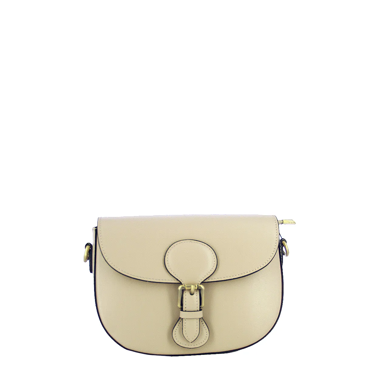 Leather Sling Bag -Beige