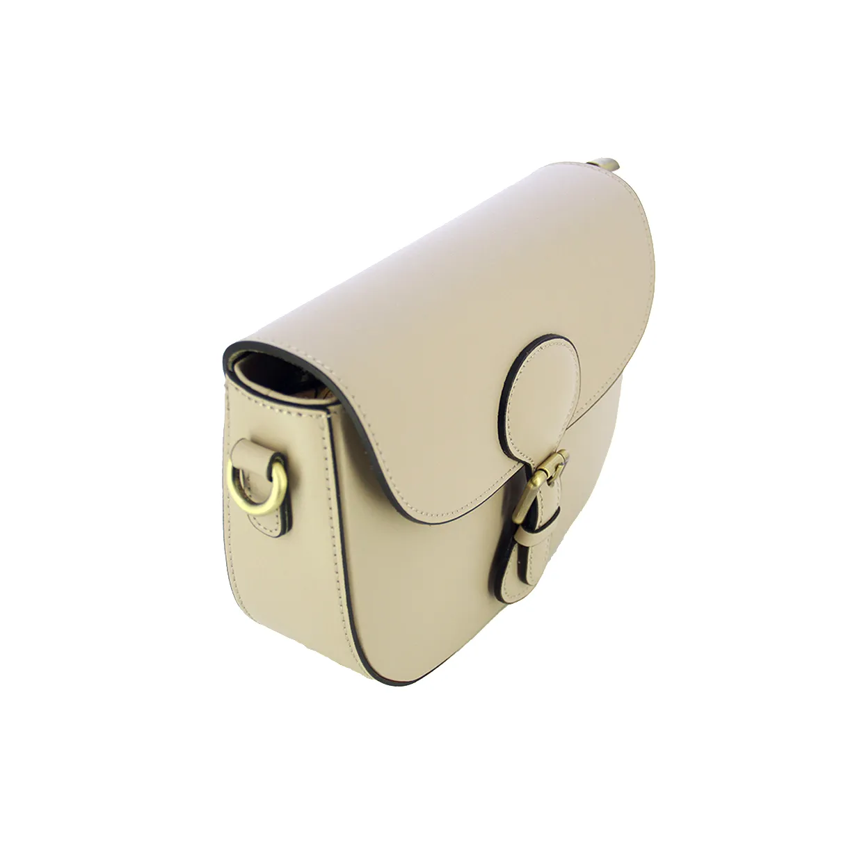 Leather Sling Bag -Beige