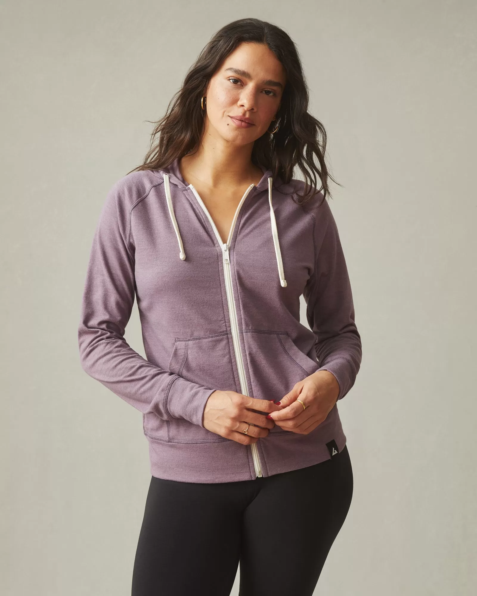 Lightweight Full Zip - Black Plum