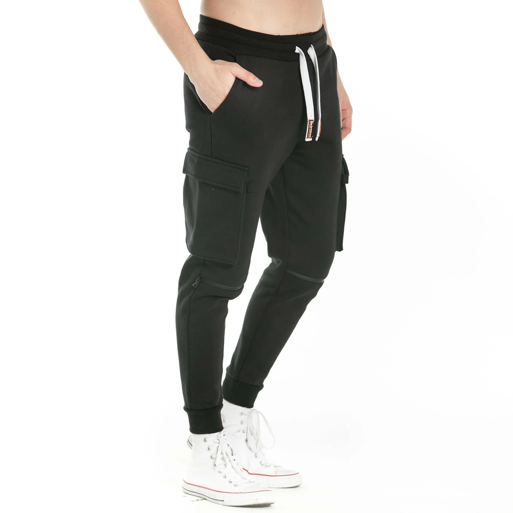 Marled Stretch Knit Baggy Joggers