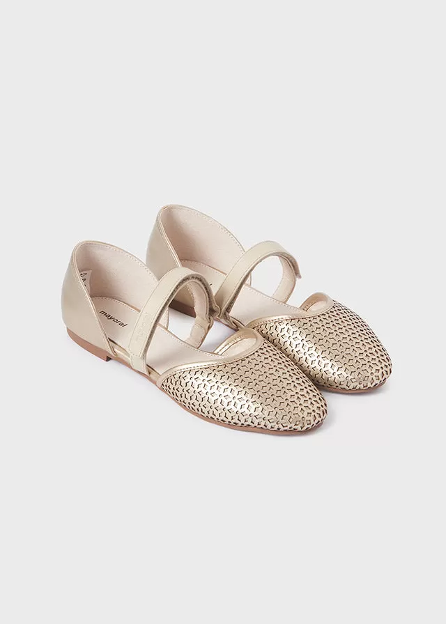 Mayoral D'orsay flats for girl - Gold-beige