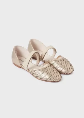 Mayoral D'orsay flats for girl - Gold-beige