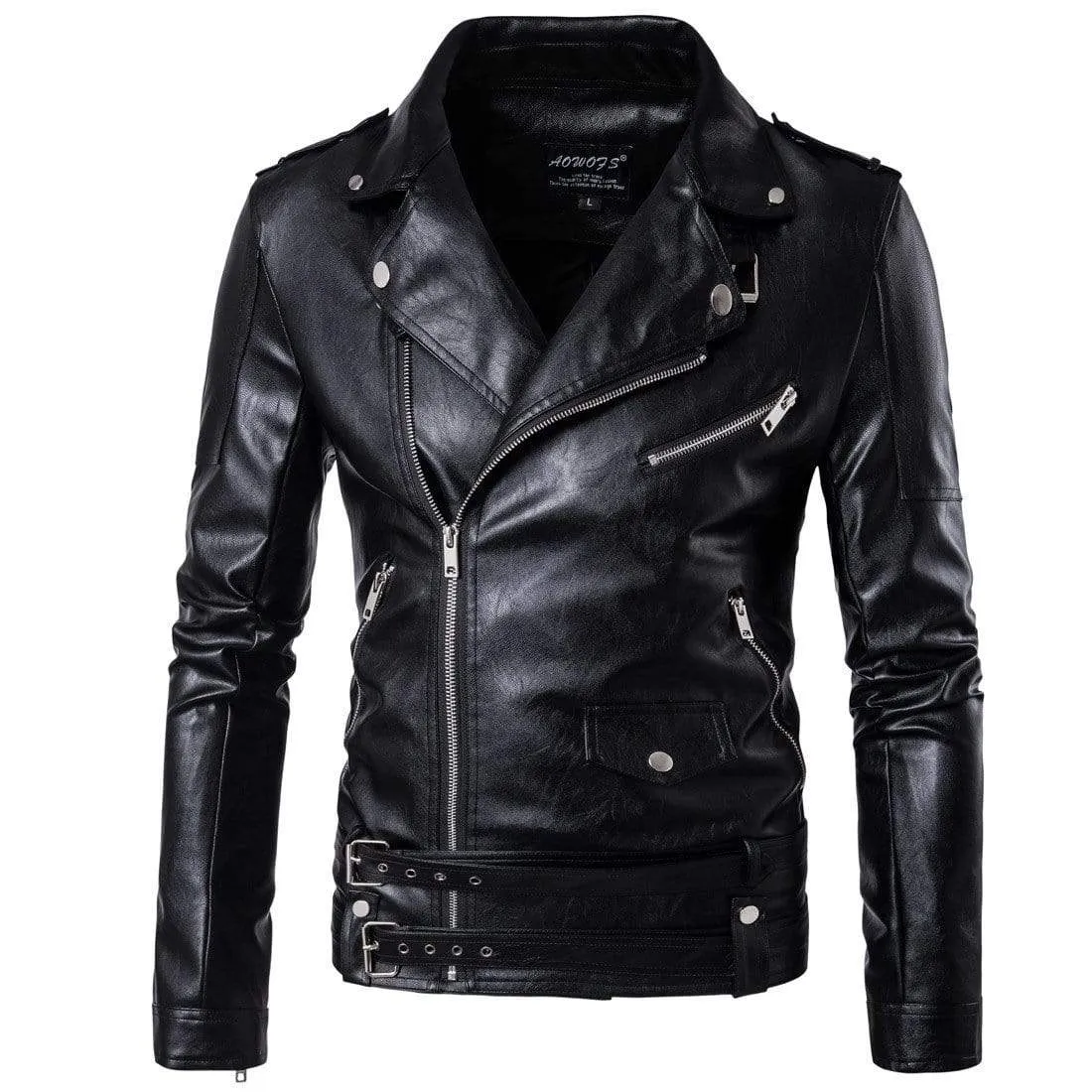 Men's Punk Lapel Multi-zips Jackets