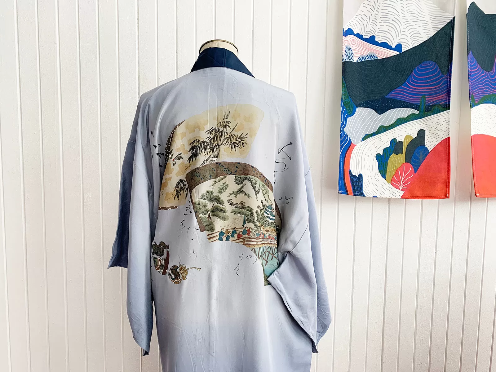 Men's Vintage Juban/Kimono Blue 1950s