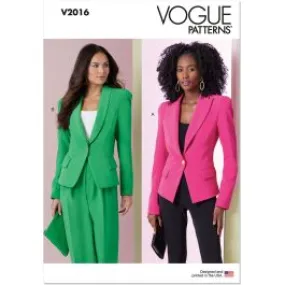 Misses Jackets Vogue Sewing Pattern 2016