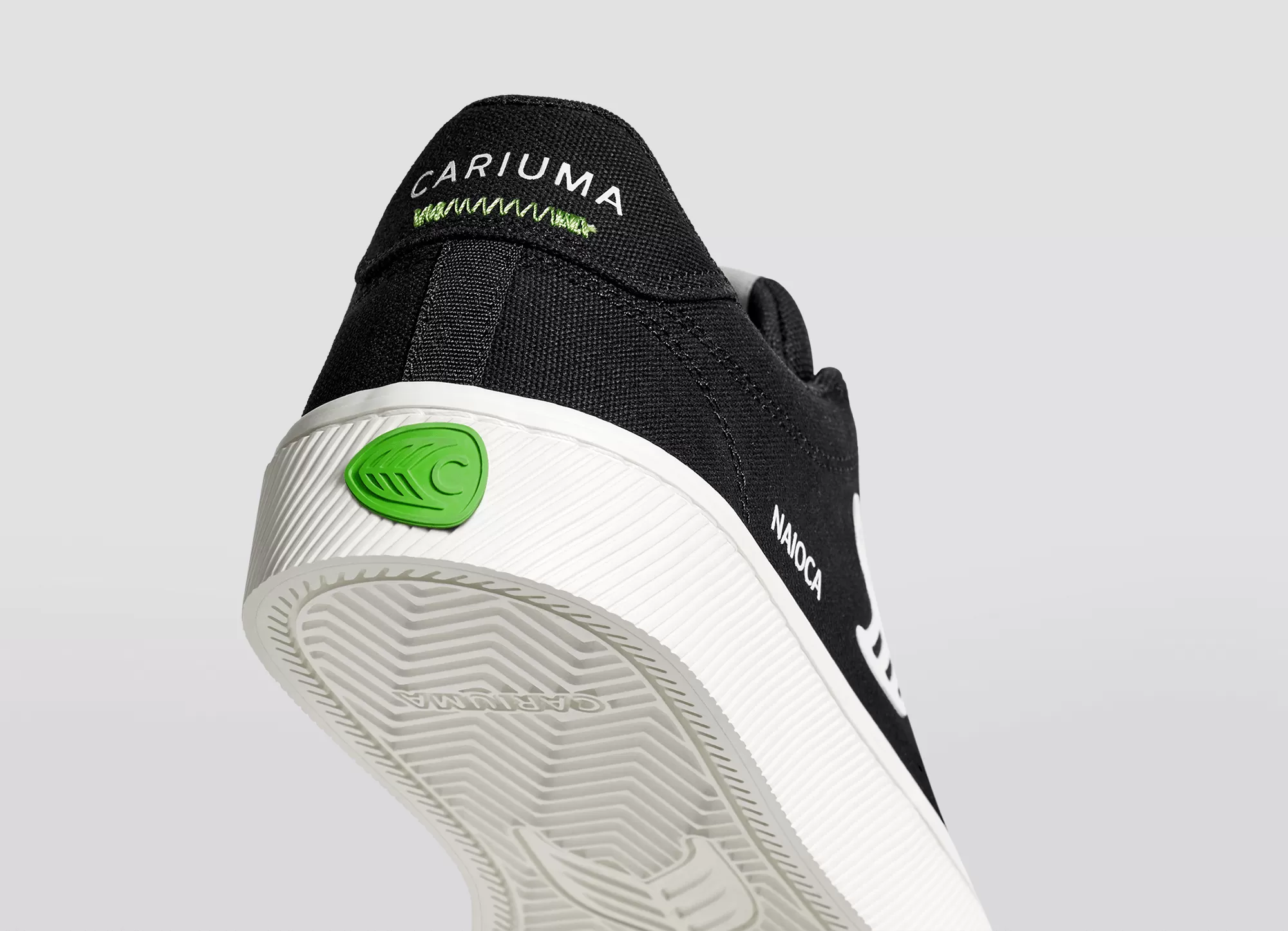 NAIOCA Canvas Black Canvas Off-White Logo Sneaker Men