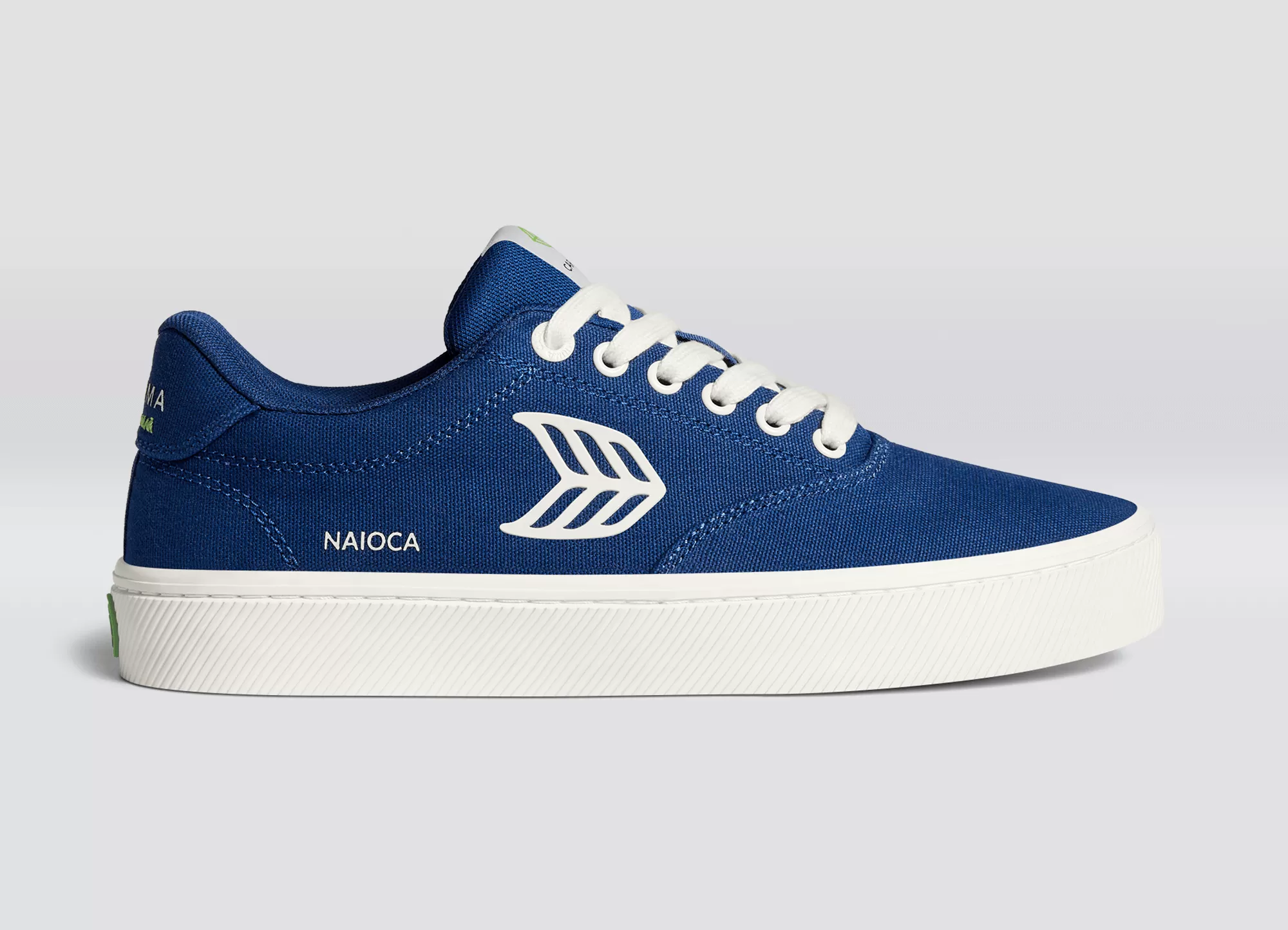 NAIOCA Canvas Mystery Blue Canvas Ivory Logo Sneaker Women