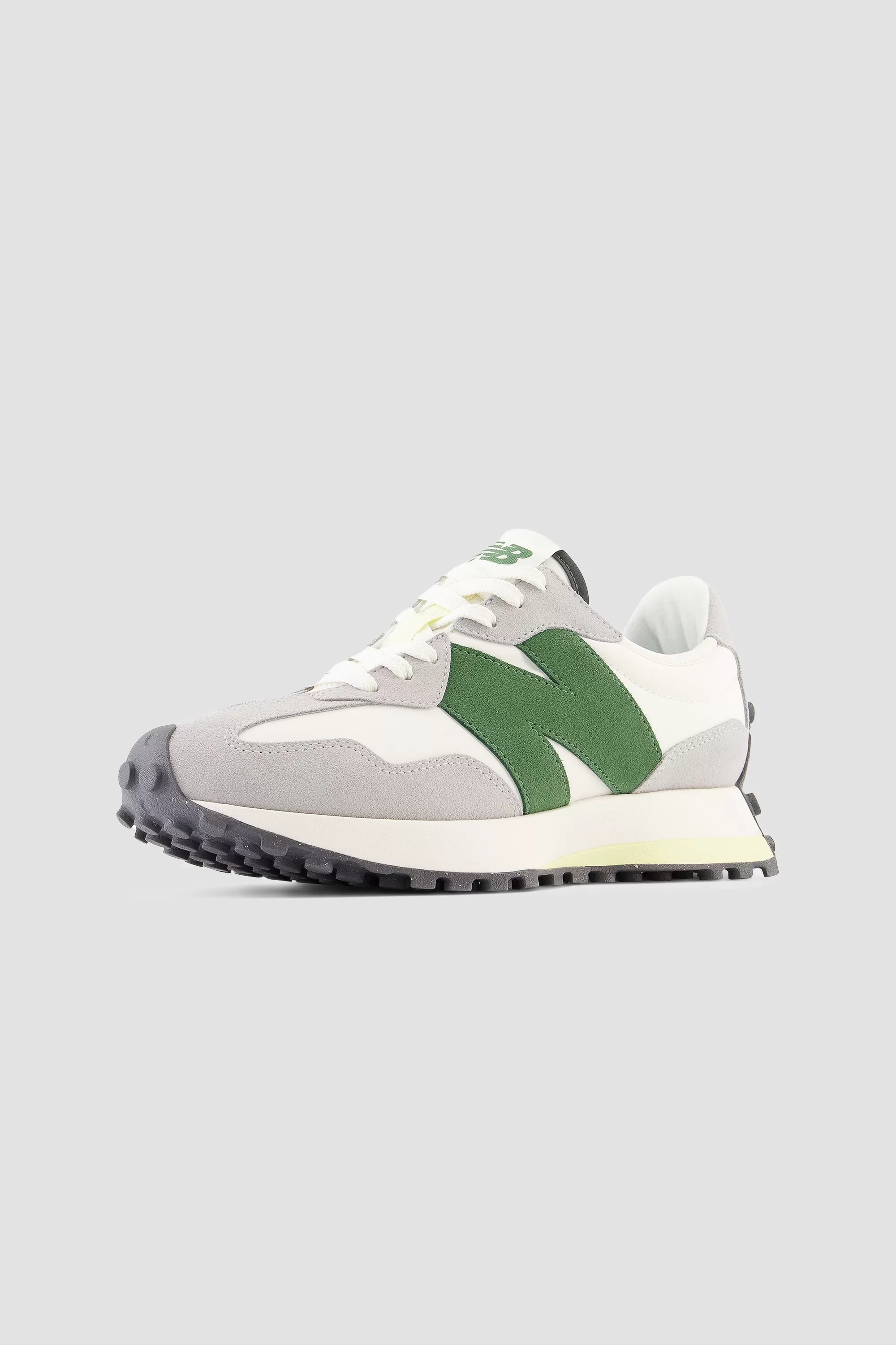 New Balance Women's 327 Sneaker in Raincloud with Nori