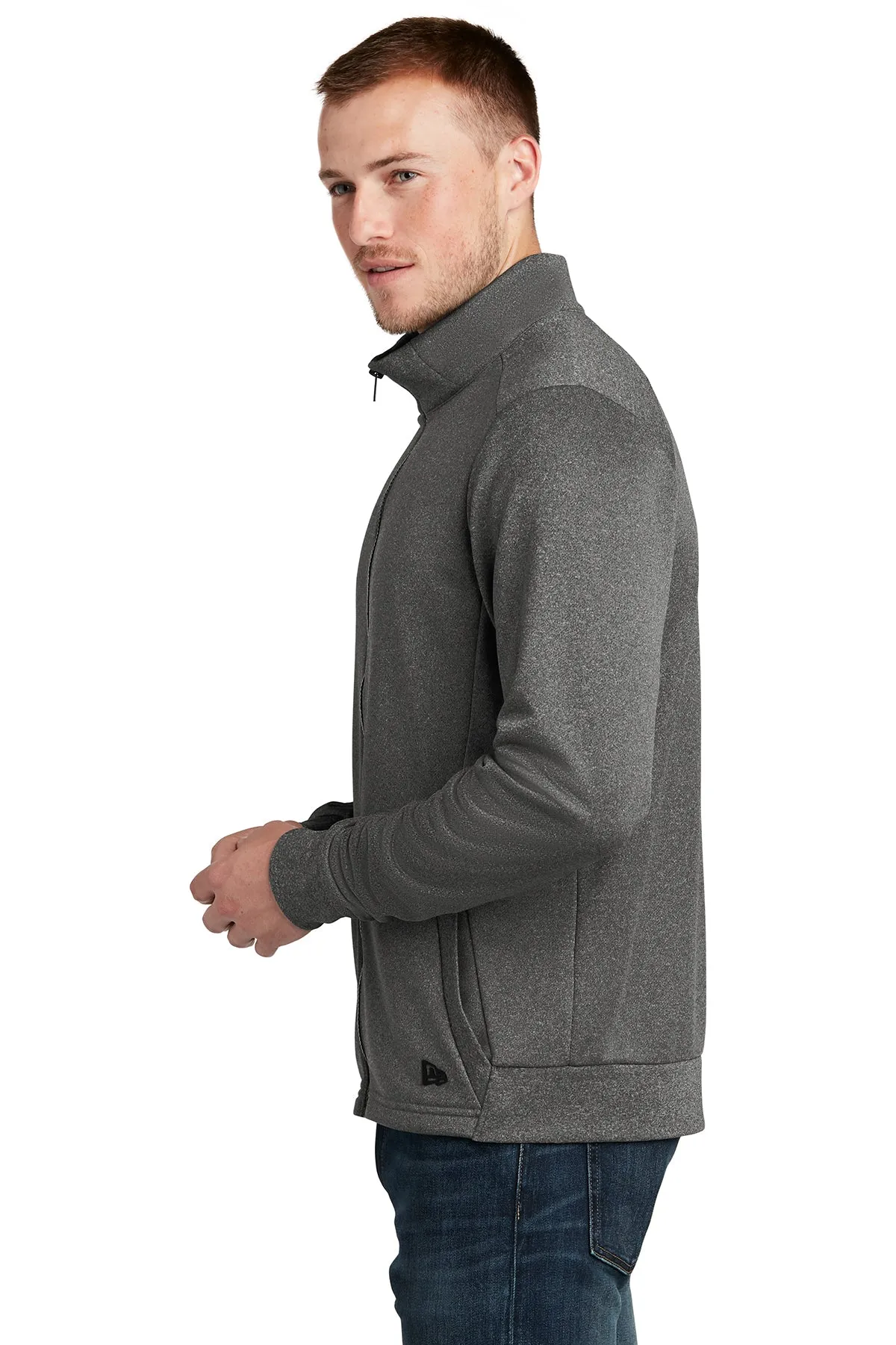 New Era Performance Terry Full-Zip Customized Jackets, Graphite Heather