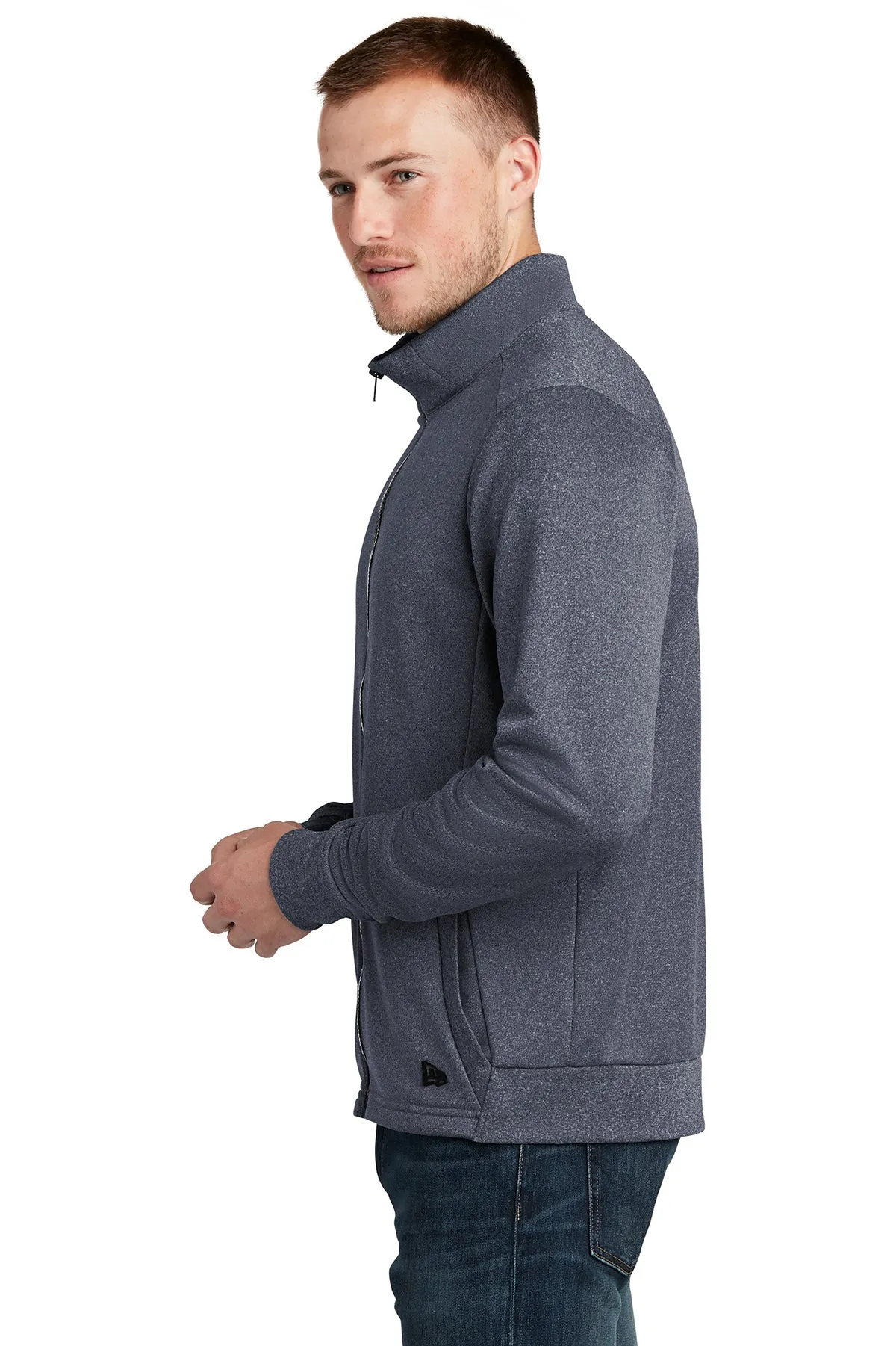 New Era Performance Terry Full-Zip Customized Jackets, True Navy Heather