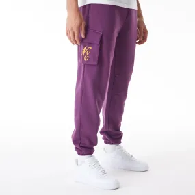 New Era Script Cargo Dark Purple Joggers