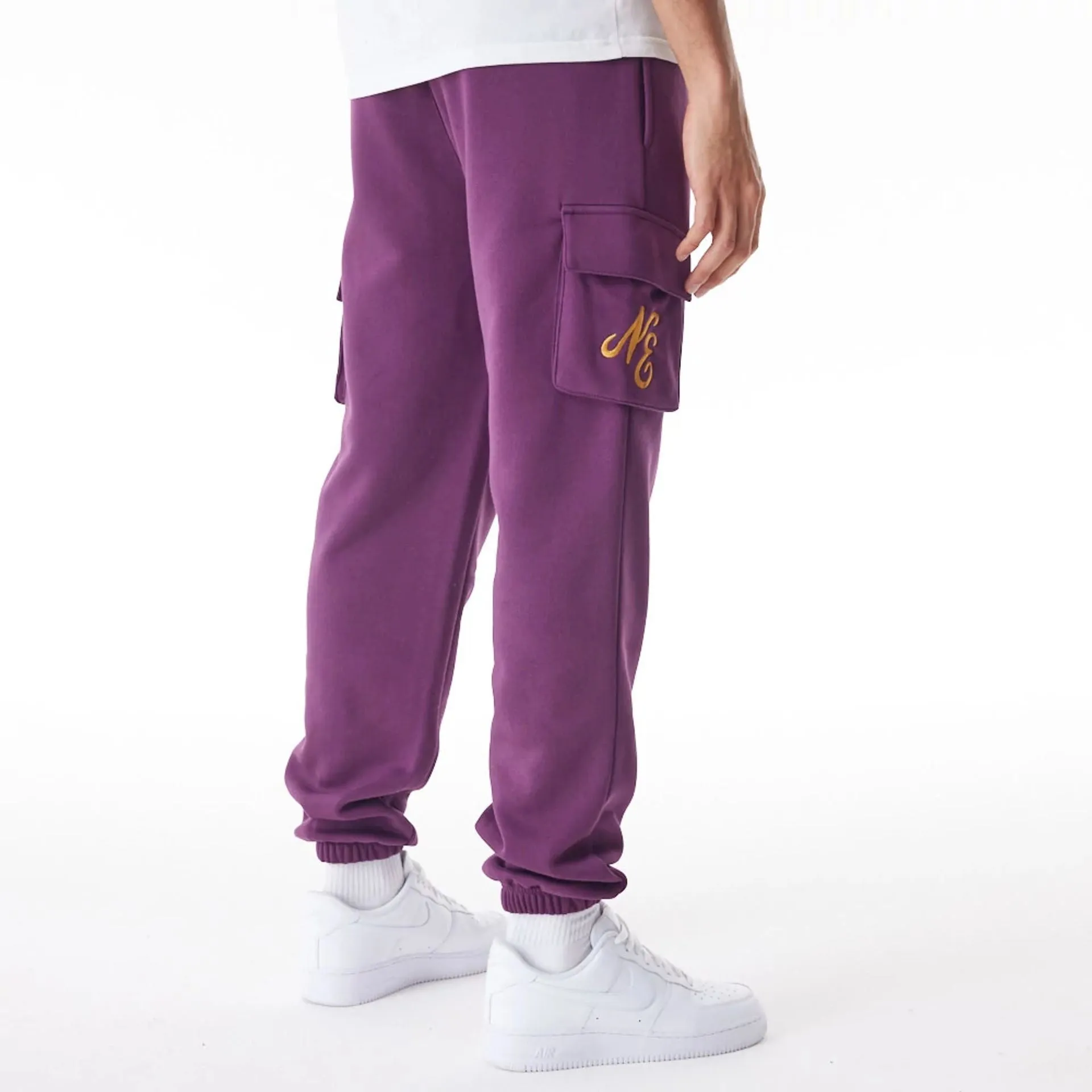 New Era Script Cargo Dark Purple Joggers