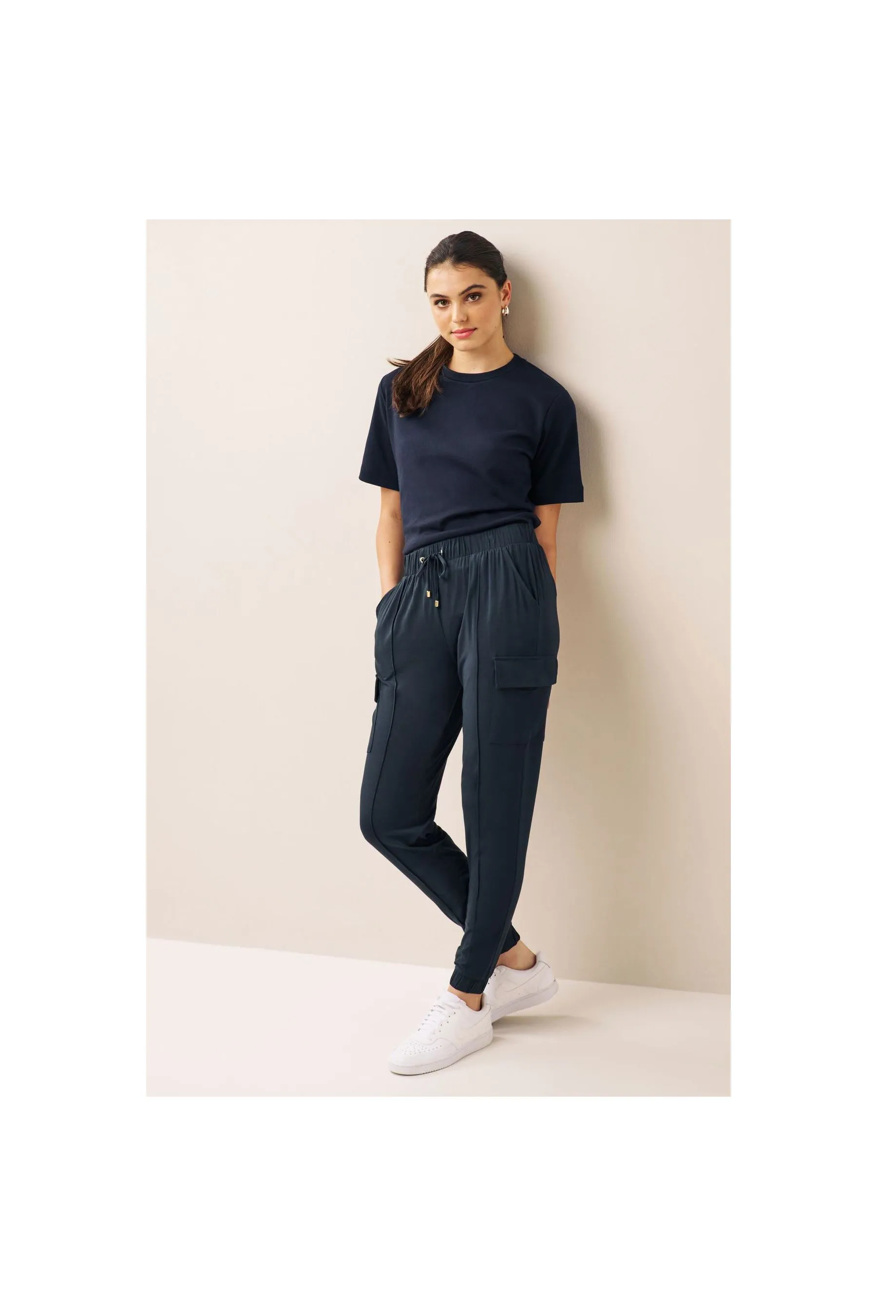 NEXT Cargo Jersey Joggers Navy Women Joggers