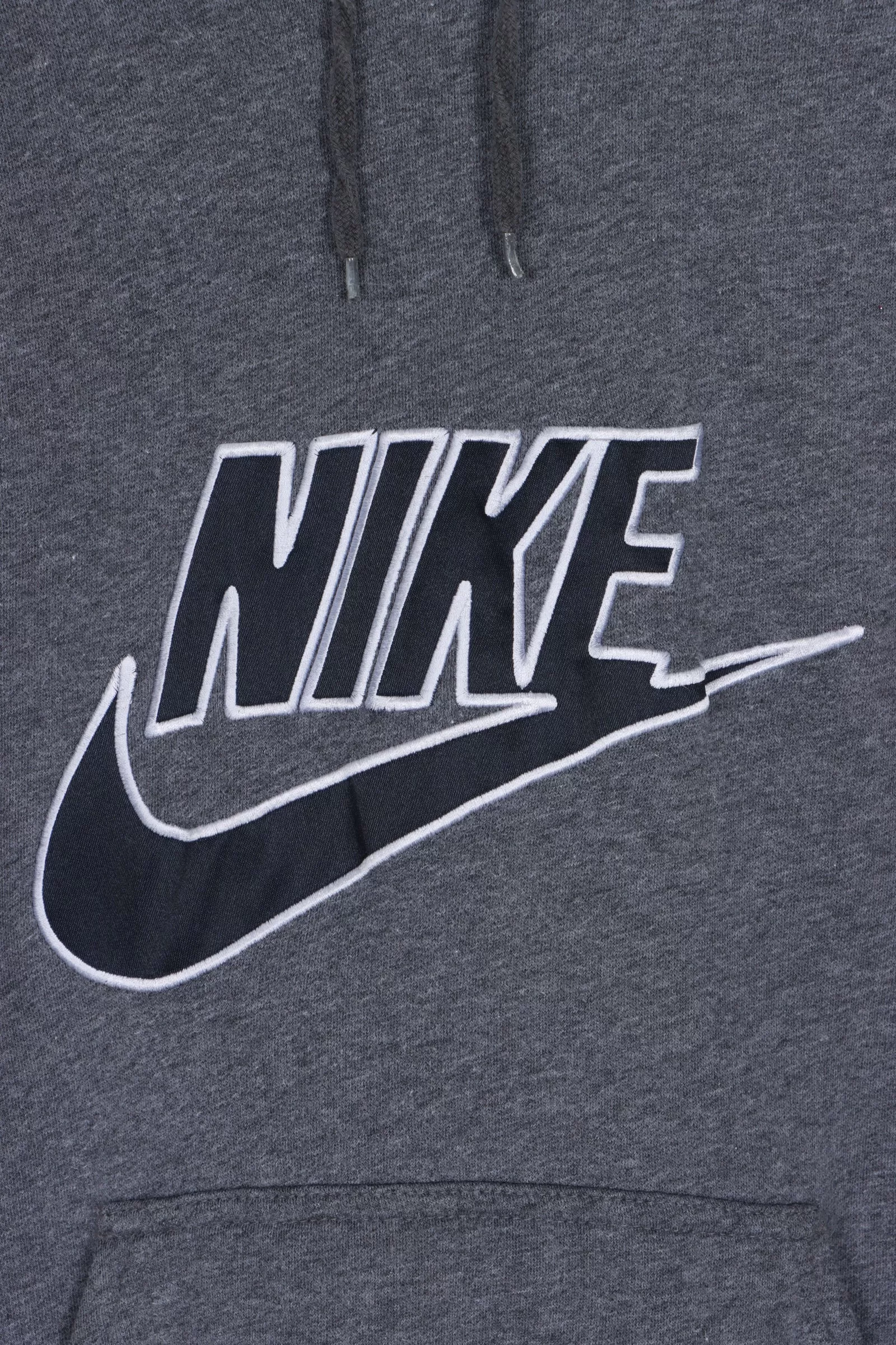 NIKE Centre Swoosh Logo Dark Grey Hoodie (M)