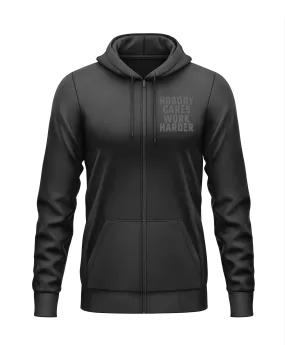 Nobody Cares Work Harder Black Collection Zip Hoodie