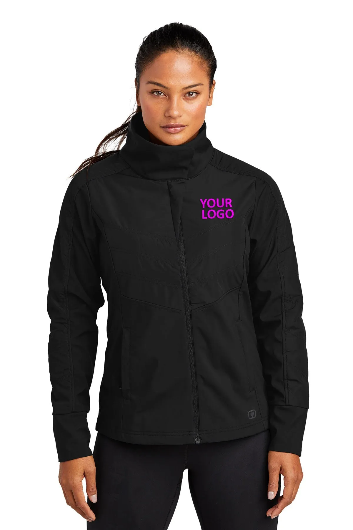 OGIO ENDURANCE Ladies Brink Custom Soft Shell Jackets, Blacktop