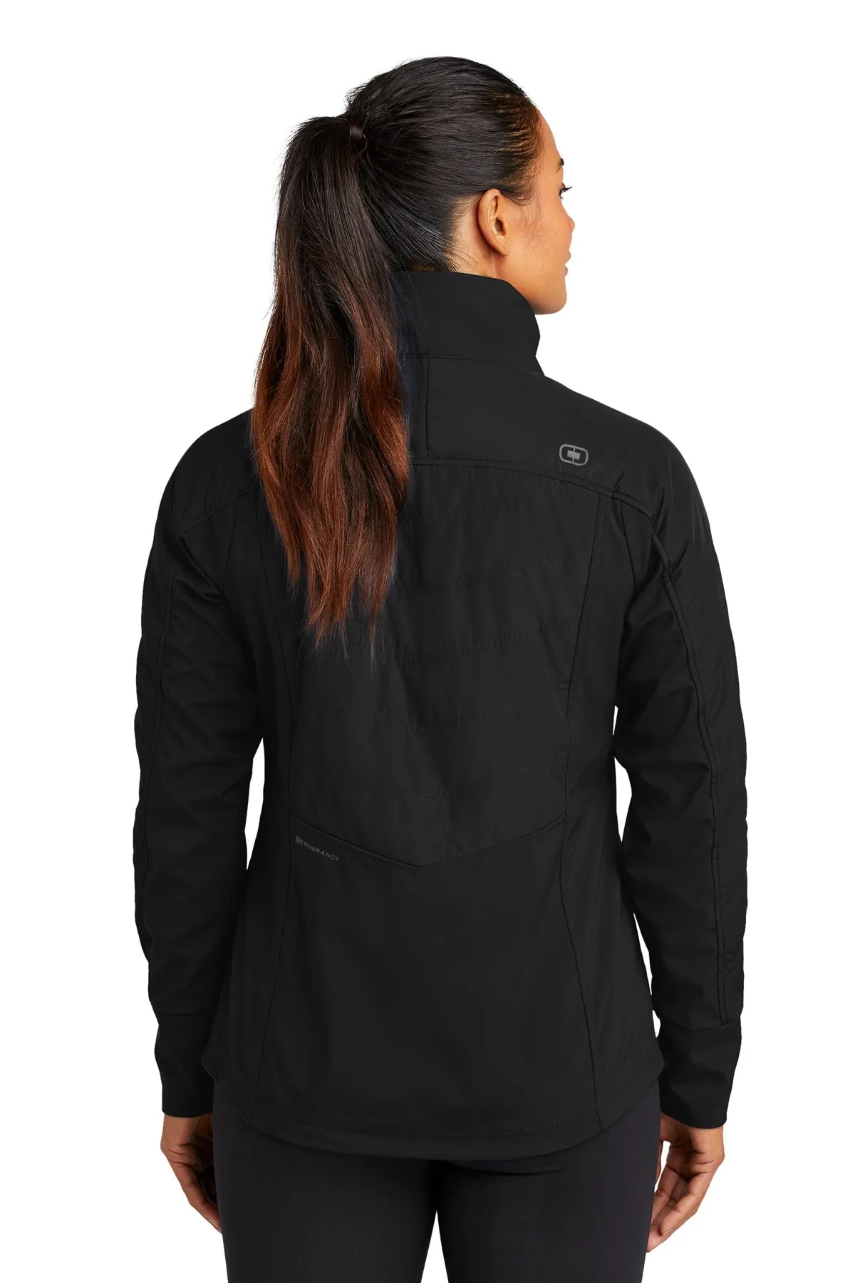 OGIO ENDURANCE Ladies Brink Custom Soft Shell Jackets, Blacktop